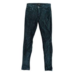 Joes Jeans Velvet Chelsea Jeans Womens Dark Lake Green Low Rise Stretch Size 25